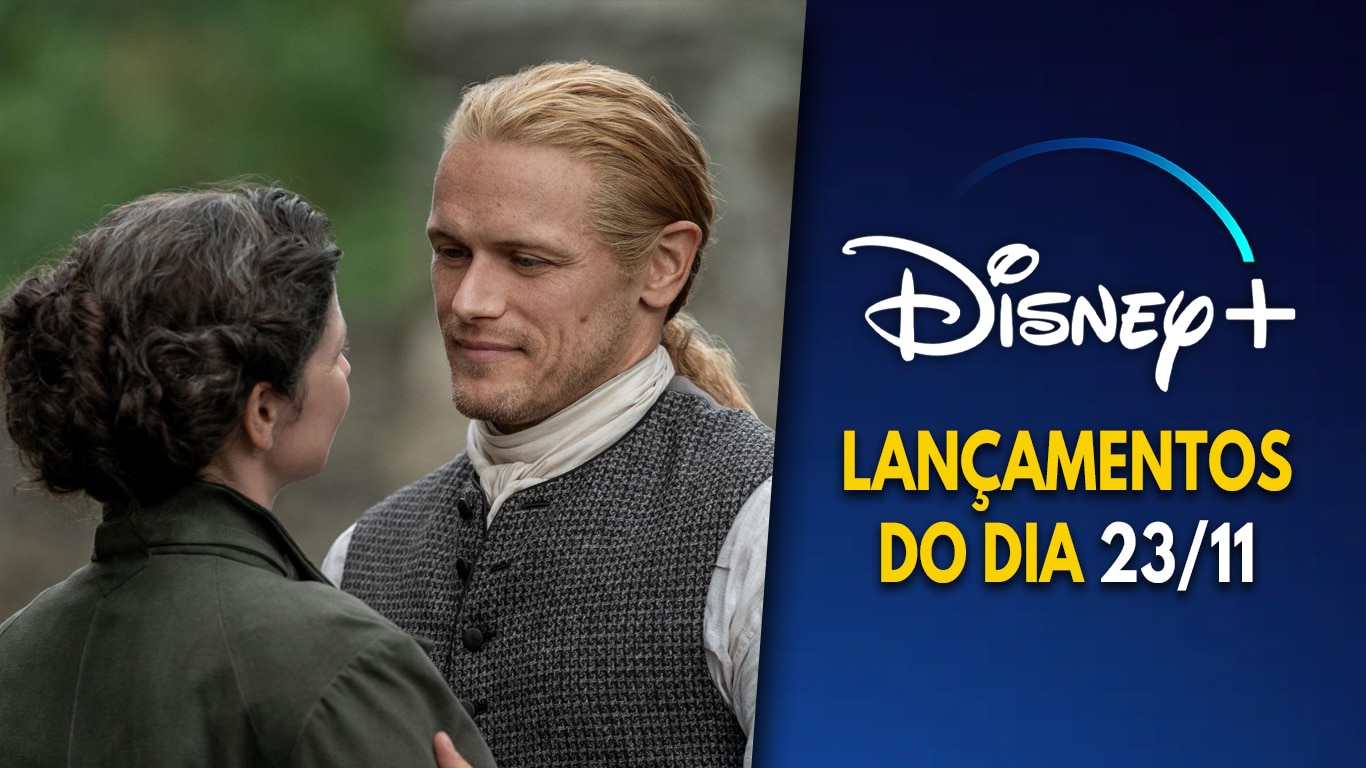 Lancamentos-DisneyPlus-do-dia-23-11-2024 Jamie e Claire estão de volta! Parte 2 da Temporada 7 estreou no Disney+