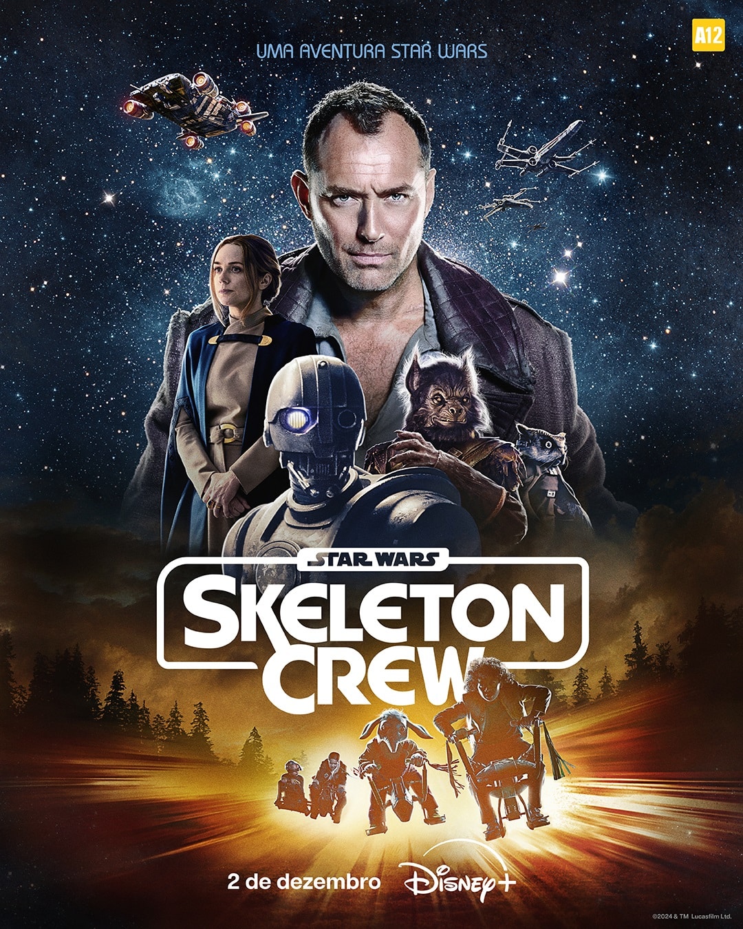 Skeleton-Crew-Novo-Poster Star Wars: Skeleton Crew tem estreia antecipada no Disney+