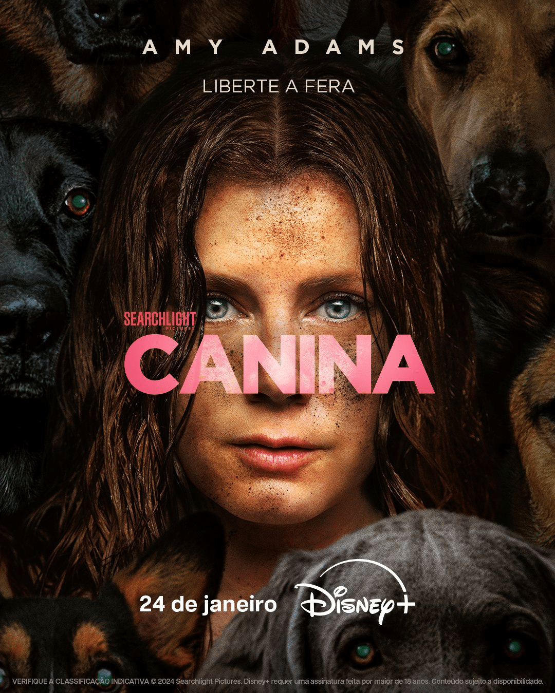 Canina-Poster-Oficial Amy Adams em "Canina": Quando e onde assistir ao filme por streaming