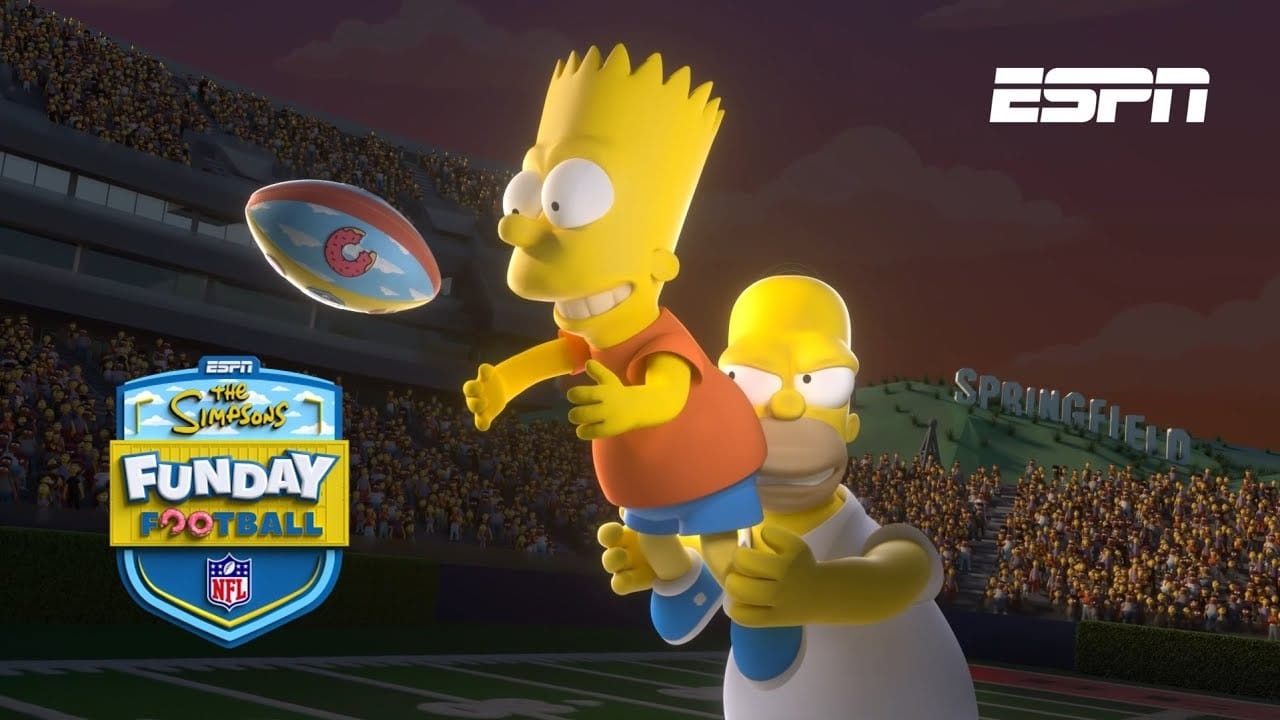 Os-Simpsons-Funday-Football-NFL Produção de Sonhos, Os Simpsons, Bluey e mais nos lançamentos desta semana (09 a 15/12)