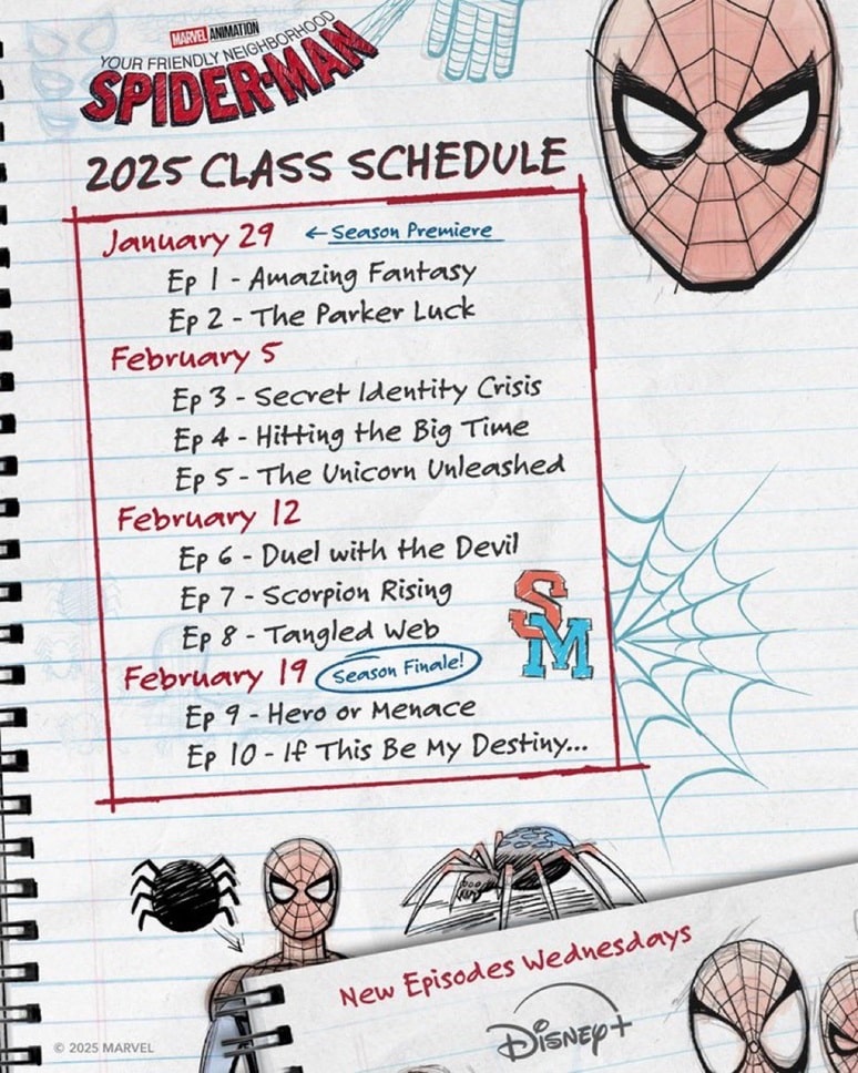 Calendario-de-Episodios-Seu-Amigao-da-Vizinhanca-Homem-Aranha Seu Amigão da Vizinhança: Quando cada episódio da série do Homem-Aranha será lançado?