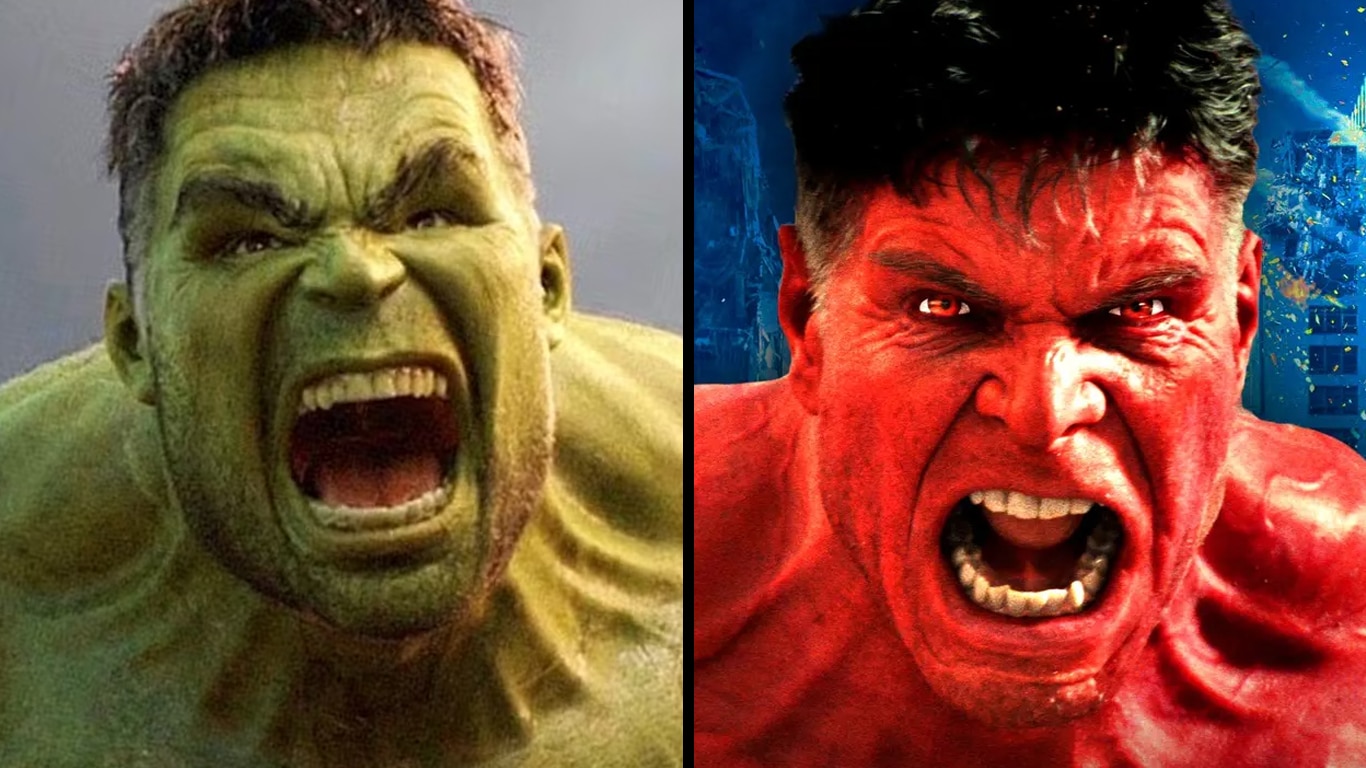 Hulk-e-Hulk-Vermelho Harrison Ford provoca Mark Ruffalo: "Quem é mais Hulk?"