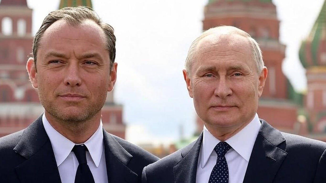 Jude-Law-e-Vladimir-Putin Após Star Wars, Jude Law interpreta Vladimir Putin em novo filme