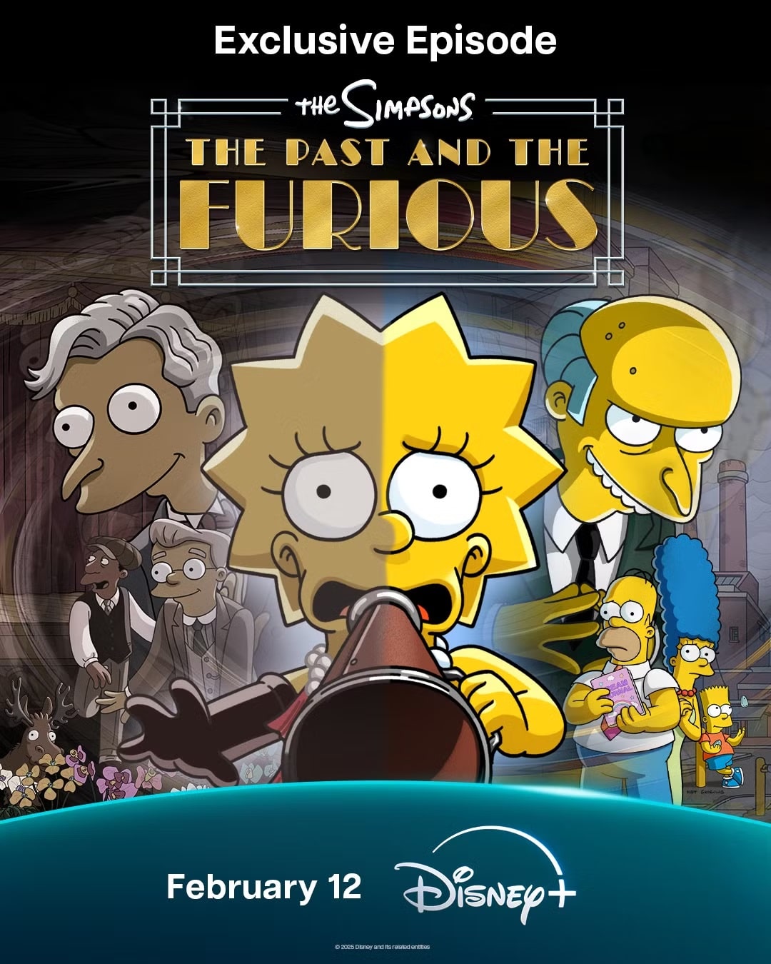 Os-Simpsons-The-Past-and-The-Furious-poster Lisa viaja no tempo e bagunça o futuro de Springfield em novo especial de 'Os Simpsons'