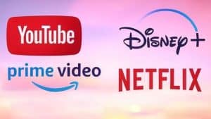 YouTube Prime Video Disney Plus e Netflix