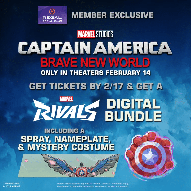 image-49 Assistiu, ganhou: Rede de cinemas dá recompensa exclusiva de Marvel Rivals em Capitão América 4