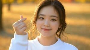 korean finger heart aegyo