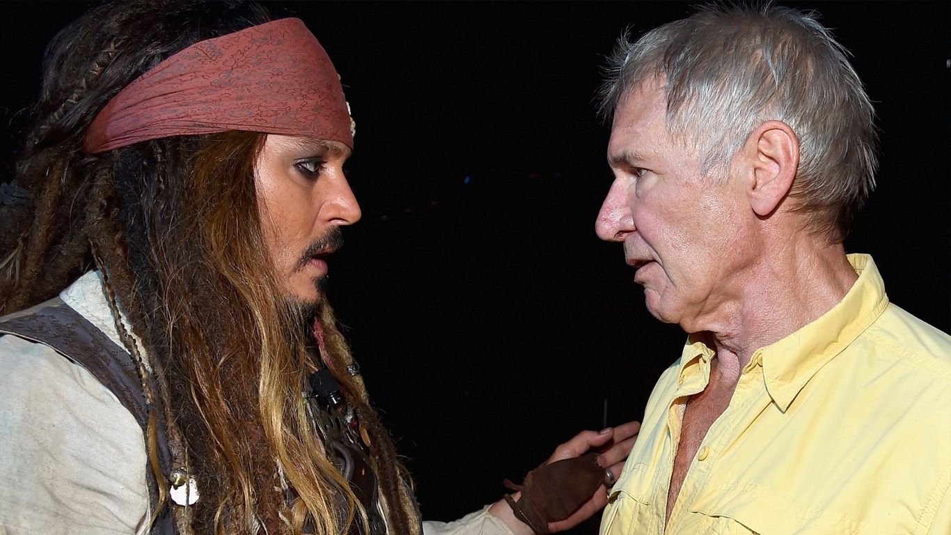 Harrison-Ford-e-Johnny-Depp Harrison Ford vai superar recorde de Johnny Depp graças a Capitão América 4