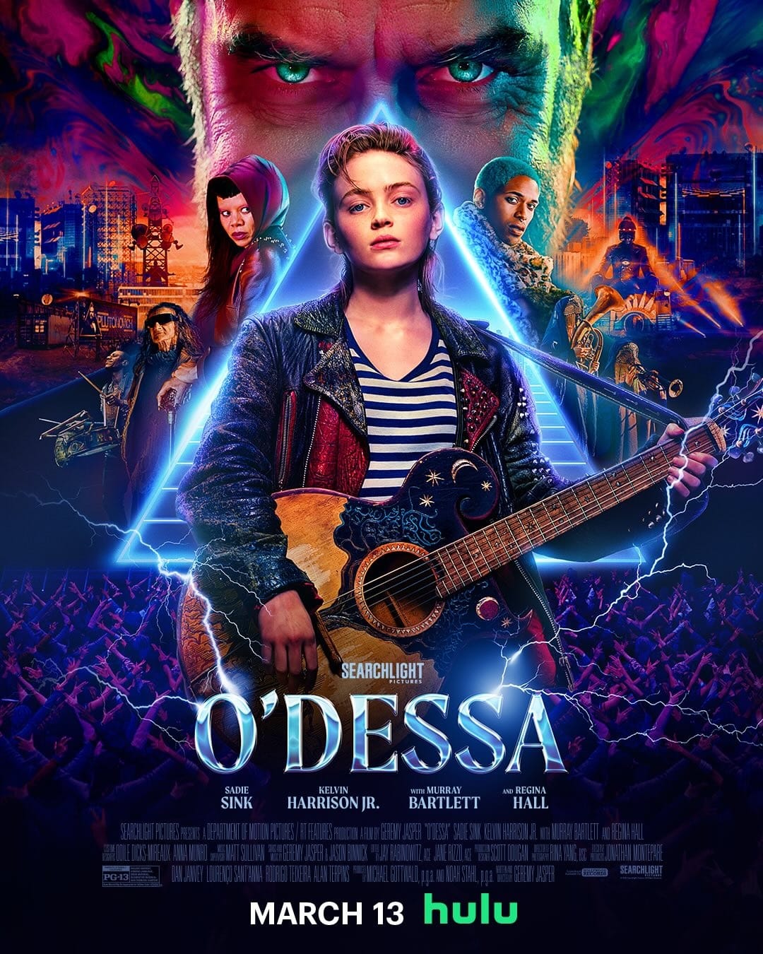 ODessa-Poster O'Dessa, ópera rock pós-apocalíptica com Sadie Sink ganha trailer e data de lançamento no Disney+