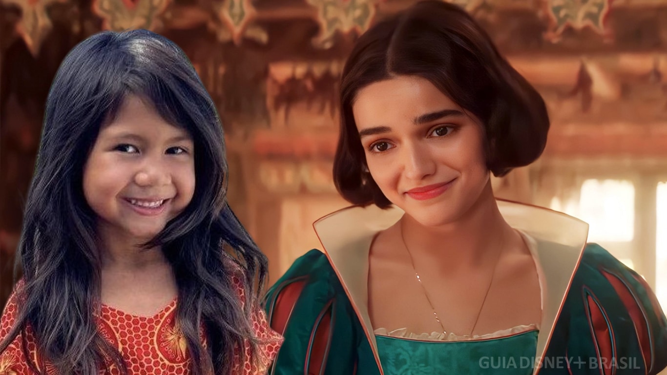 Maia-Kealoha-Branca-de-Neve Atriz de Lilo & Stitch vai ao cinema vestida de Branca de Neve e encanta Rachel Zegler