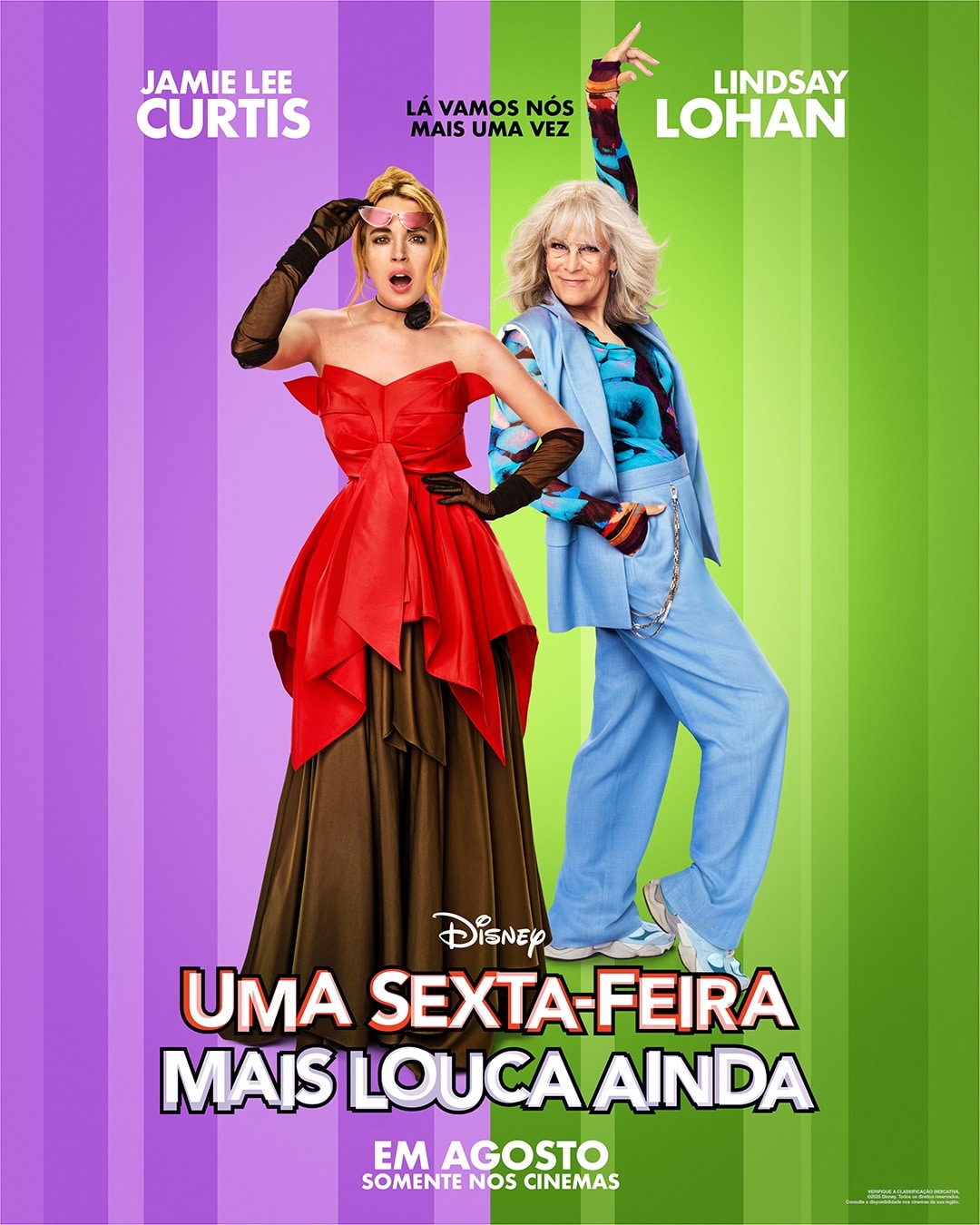 Uma-Sexta-feira-Mais-Louca-Ainda-poster Lindsay Lohan e Jamie Lee Curtis trocam de lugar novamente no 1º trailer de 'Uma Sexta-feira Mais Louca Ainda'