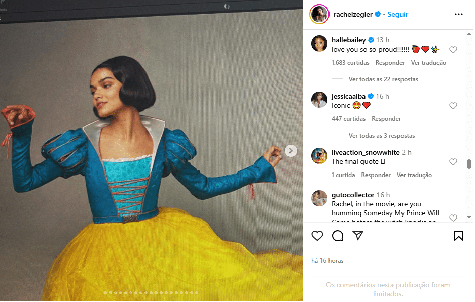 image-53 Halle Bailey envia mensagem de apoio a Rachel Zegler após estreia de Branca de Neve