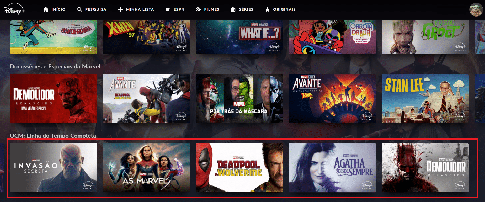 image-58 Disney+ faz primeira atualização da Linha do Tempo do MCU em 2025