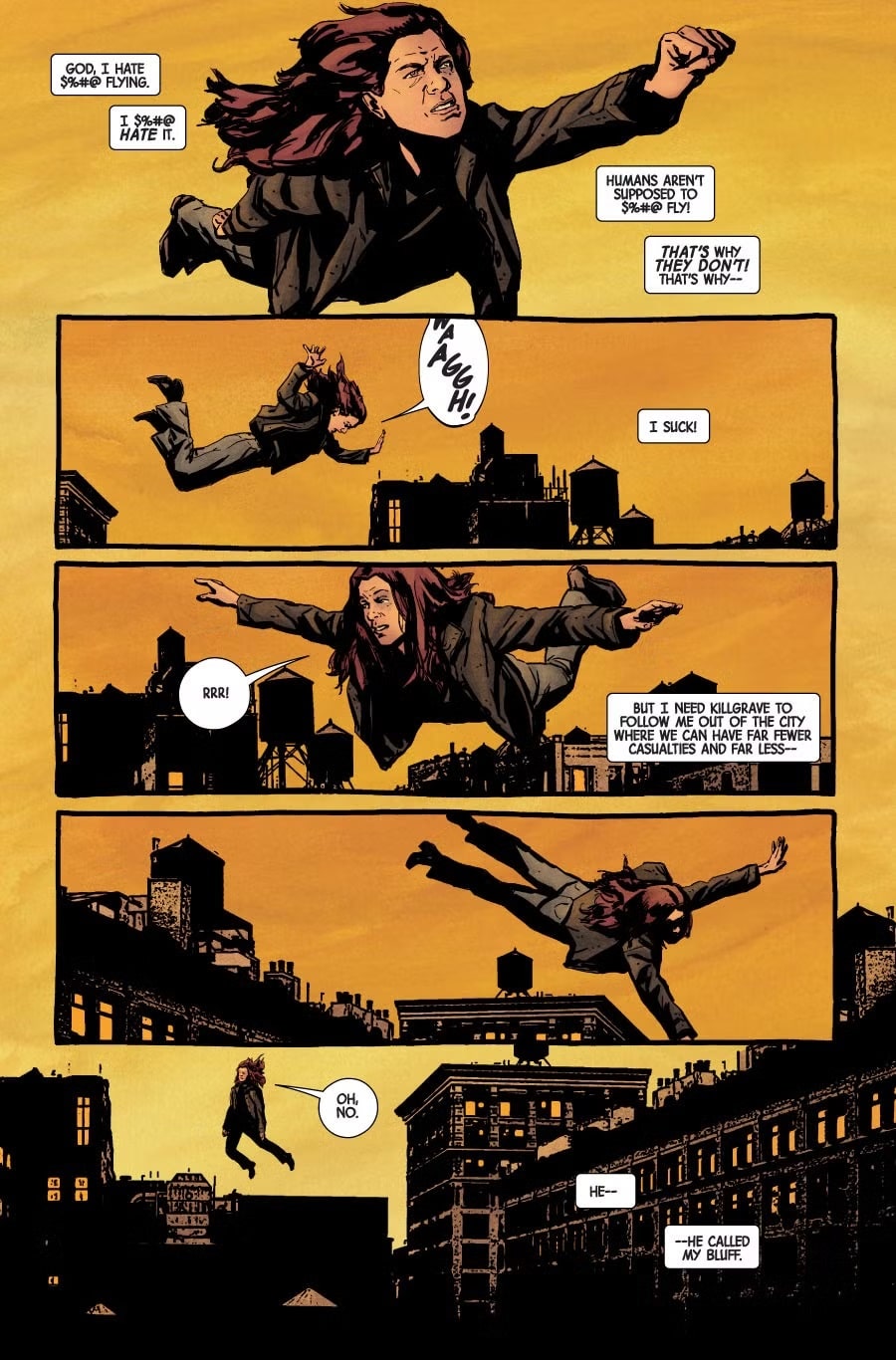 Jessica Jones pode voar em Demolidor: Renascido; E isso faz sentido Jessica-Jones-voando Jessica Jones pode voar em Demolidor: Renascido; E isso faz sentido