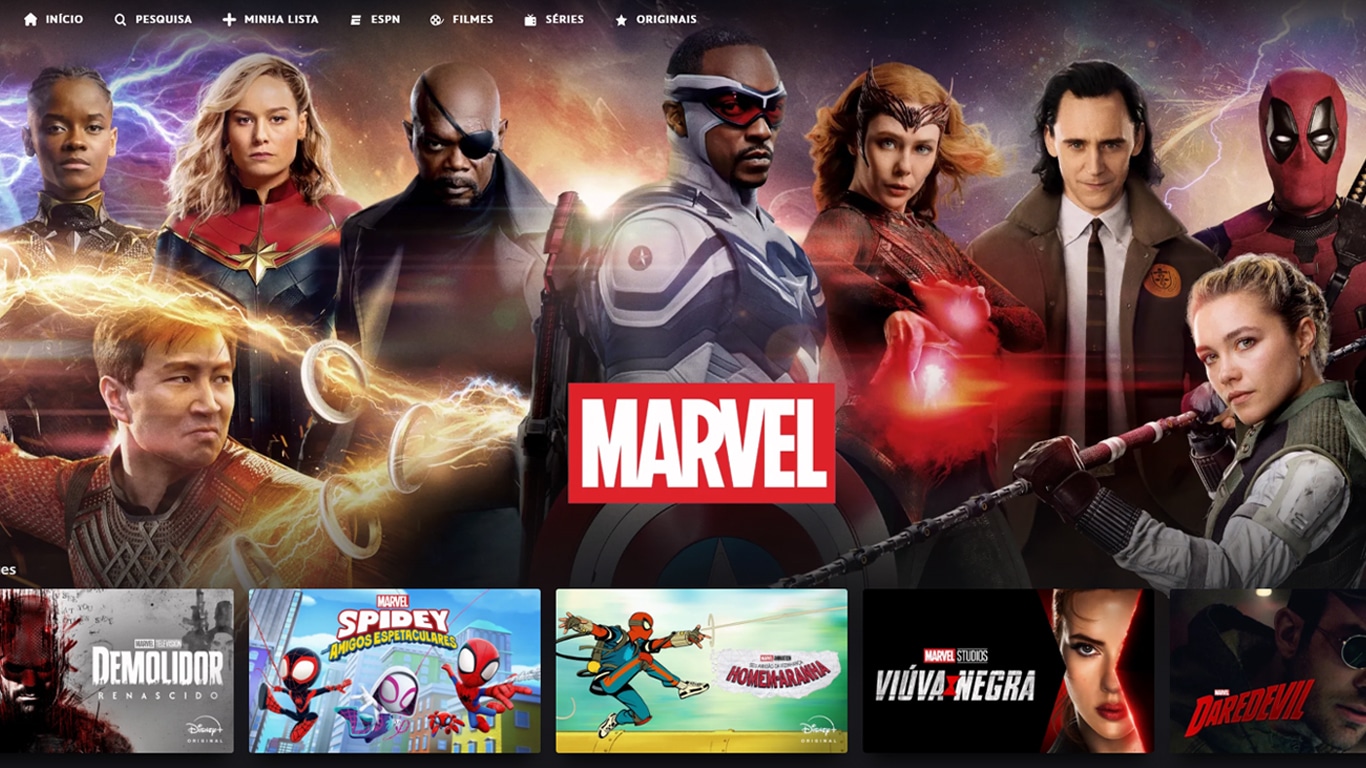 Kevin Feige diz que acompanhar todos os filmes e séries da Marvel virou obrigação e não lazer Marvel-no-Disney-Plus Kevin Feige diz que acompanhar todos os filmes e séries da Marvel virou obrigação e não lazer