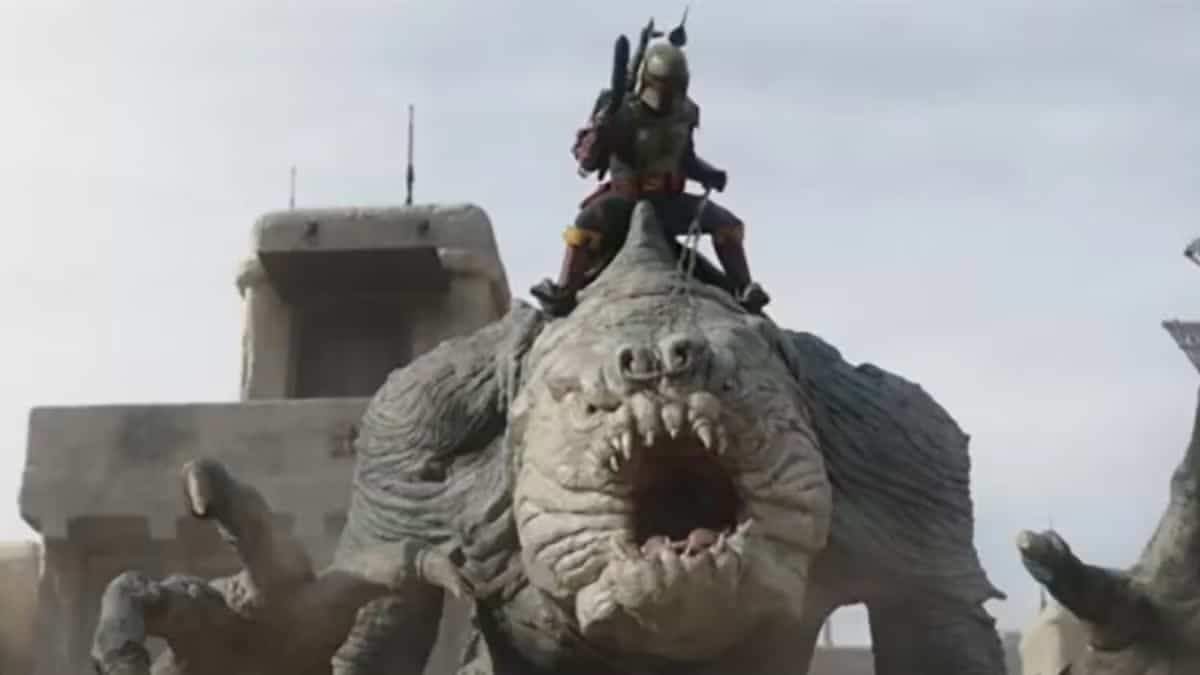Jurassic World: Recomeço apresenta dinossauro descrito como filho de criatura de Star Wars Rancor-na-serie-O-Livro-de-Boba-Fett Jurassic World: Recomeço apresenta dinossauro descrito como filho de criatura de Star Wars