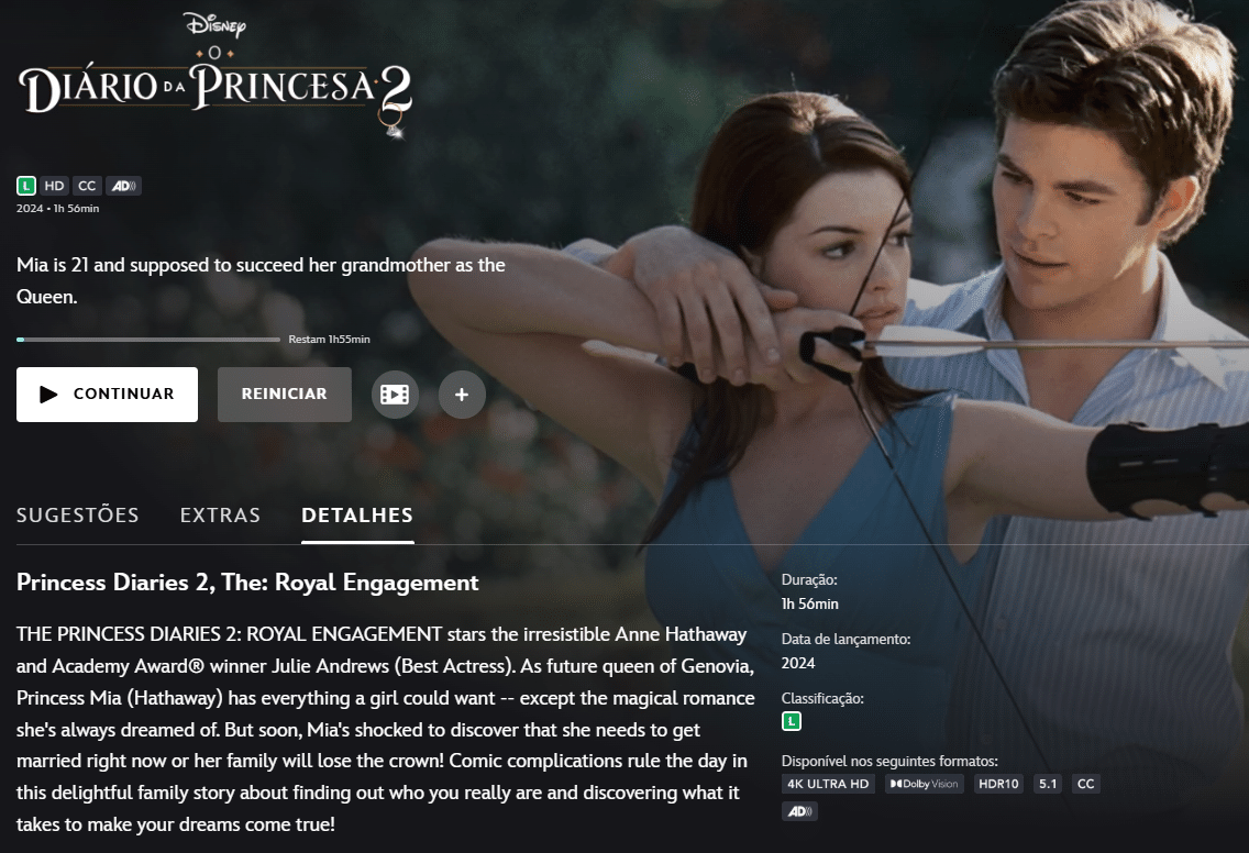 Atualização maluca no Disney+ deixa filmes com nomes trocados, datas erradas e sinopses vazias image-4 Atualização maluca no Disney+ deixa filmes com nomes trocados, datas erradas e sinopses vazias