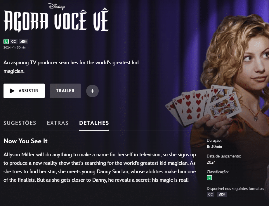 Atualização maluca no Disney+ deixa filmes com nomes trocados, datas erradas e sinopses vazias image-7 Atualização maluca no Disney+ deixa filmes com nomes trocados, datas erradas e sinopses vazias