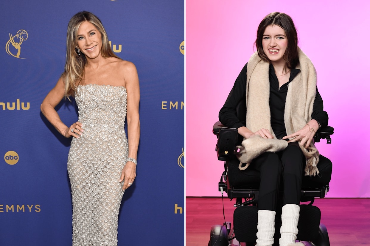 Atriz de 'Fora de Mim' conta como foi descobrir que Jennifer Aniston seria sua voz no filme Jennifer-Aniston-e-Phoebe-Rae-Taylor Atriz de 'Fora de Mim' conta como foi descobrir que Jennifer Aniston seria sua voz no filme