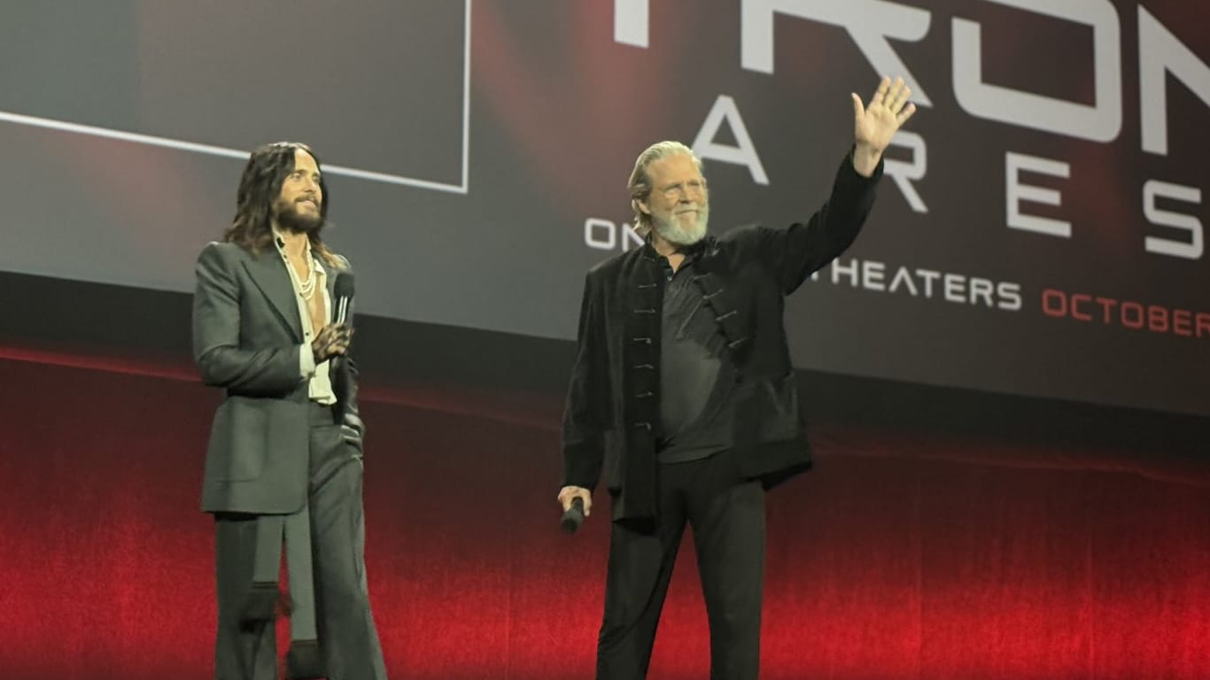 Jared-Leto-e-Jeff-Bridges-Tron-Ares Jeff Bridges teve que pedir "liberdade" ao contracenar com Jared Leto em Tron: Ares