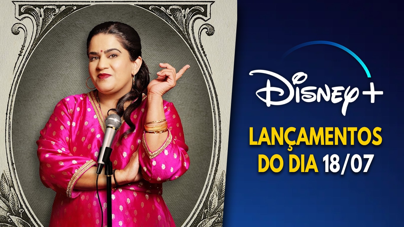 Lancamentos-Disney-Plus-do-dia-18-07-2025 Disney+ estreia especial de comédia com Zarna Garg, mãe indiana que virou fenômeno do humor
