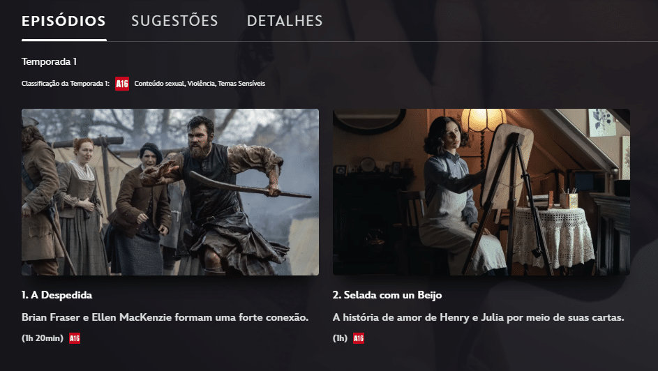 Disney+ lança Outlander: Blood of My Blood com capítulos longos e opção de dublagem e legendas image-31 Disney+ lança Outlander: Blood of My Blood com capítulos longos e opção de dublagem e legendas