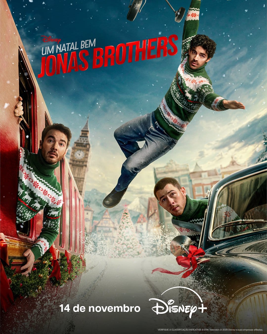 20250905_162700 Jonas Brothers tentam fugir da neve (e de lobos) em novo filme de Natal da Disney