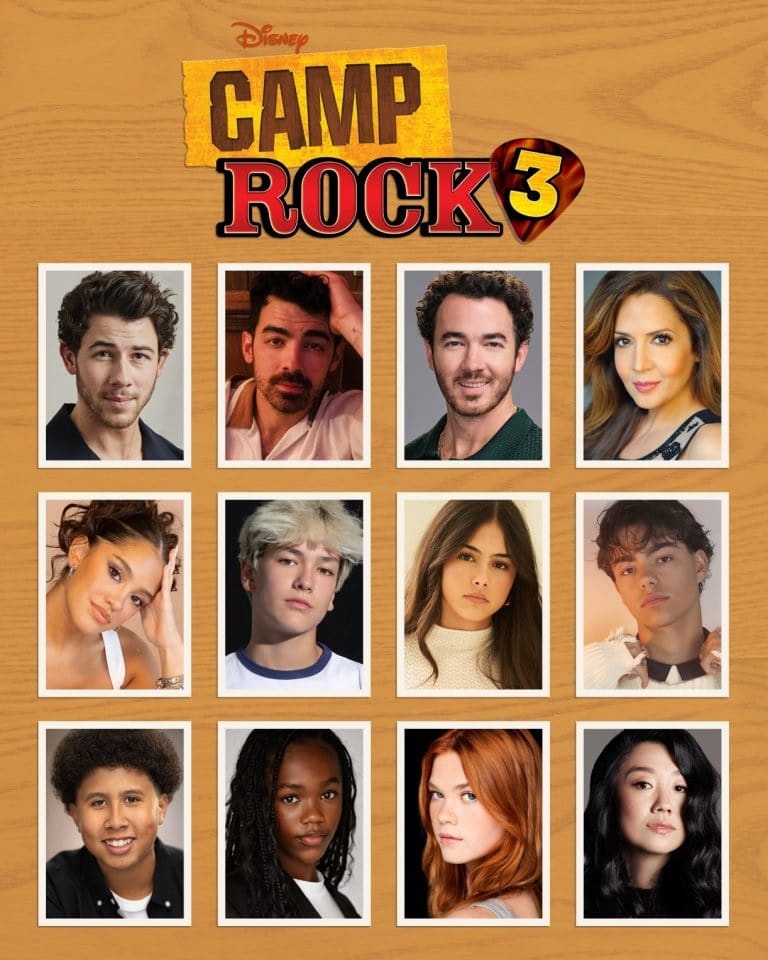 Tudo sobre Camp Rock 3: retorno dos Jonas Brothers e novos personagens revelados Elenco-Camp-Rock-3 Tudo sobre Camp Rock 3: retorno dos Jonas Brothers e novos personagens revelados