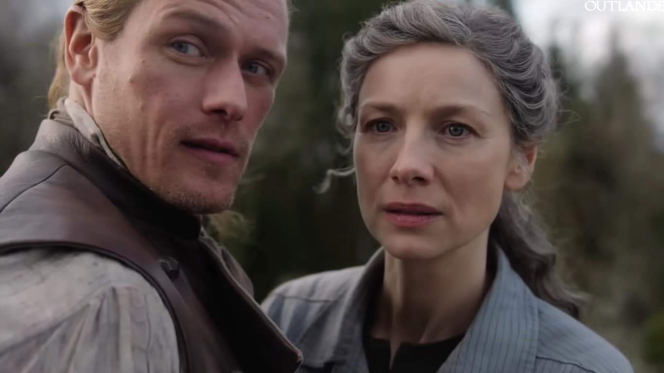 Jamie-e-Claire-oitava-temporada-Outlander Irmão ou pai? Quem é o homem que fala com Claire no novo trailer da 8ª temporada de Outlander?