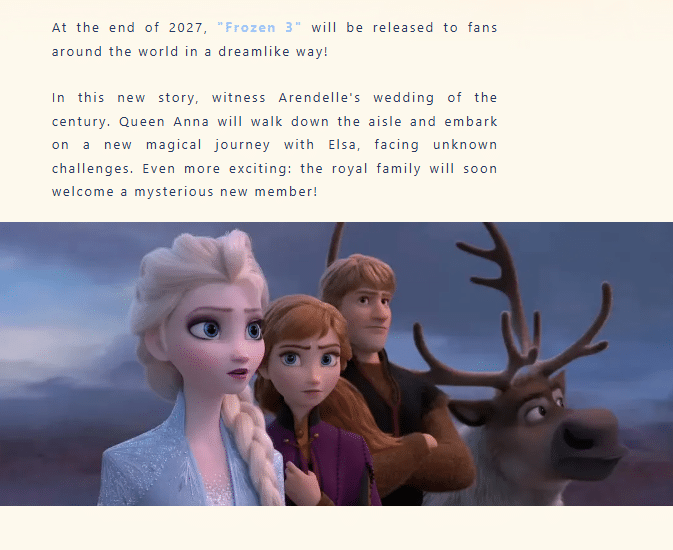 Sinopse oficial de Frozen 3 revela "casamento do século" em Arendelle e novo membro misterioso image-18 Sinopse oficial de Frozen 3 revela "casamento do século" em Arendelle e novo membro misterioso