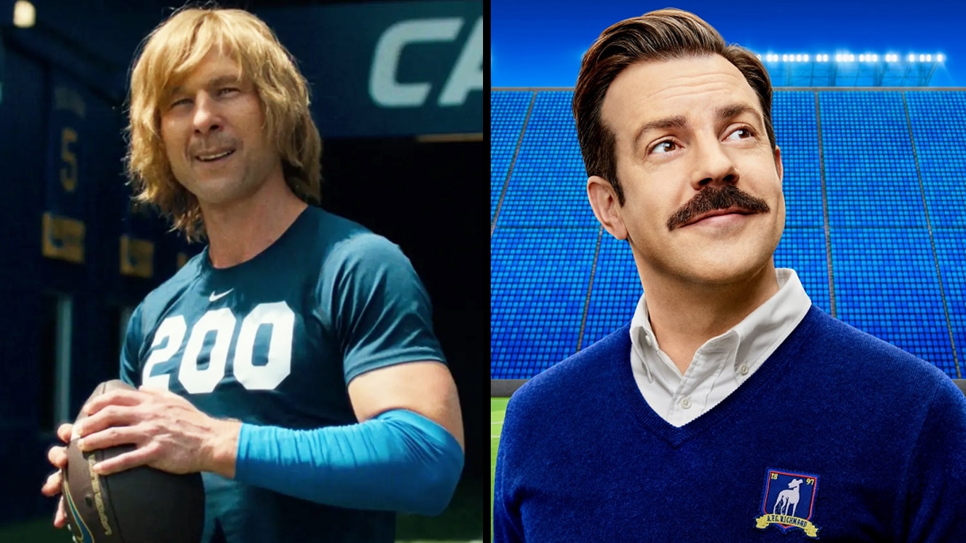 Chad-Powers-e-Ted-Lasso Chad Powers é o novo Ted Lasso? Glen Powell tenta a sorte na comédia