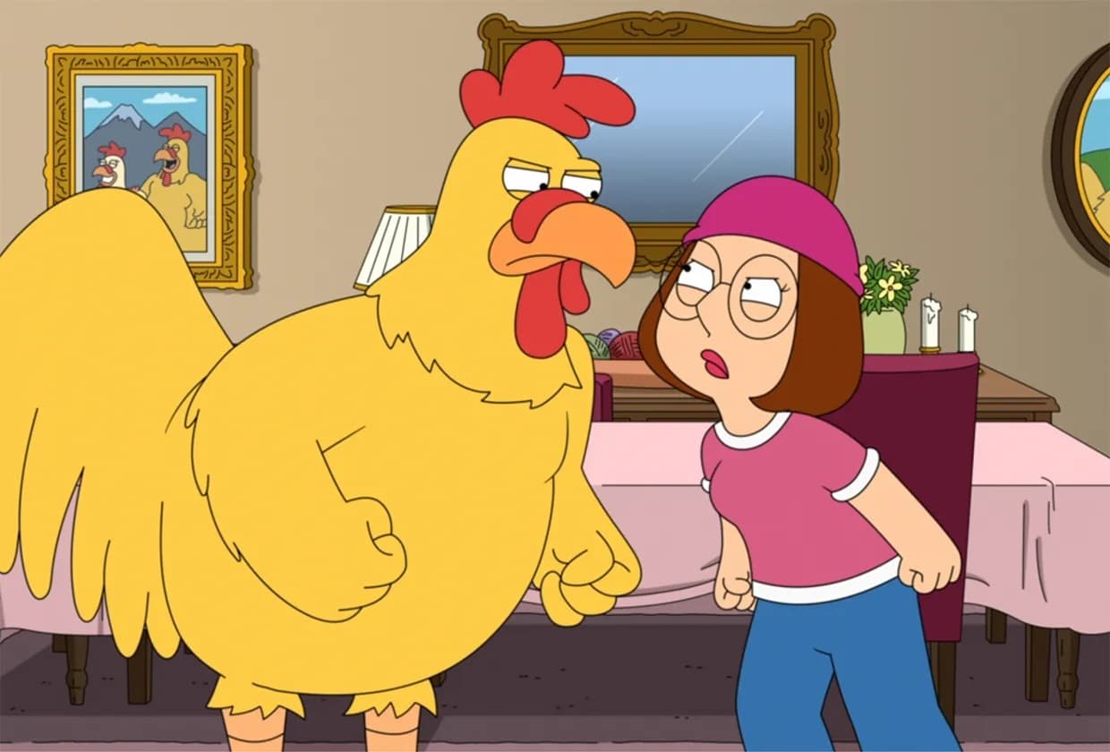 Ernie-o-Frango-Gigante-Family-Guy Peter Griffin perde seu maior rival: Family Guy confirma morte do Frango Gigante