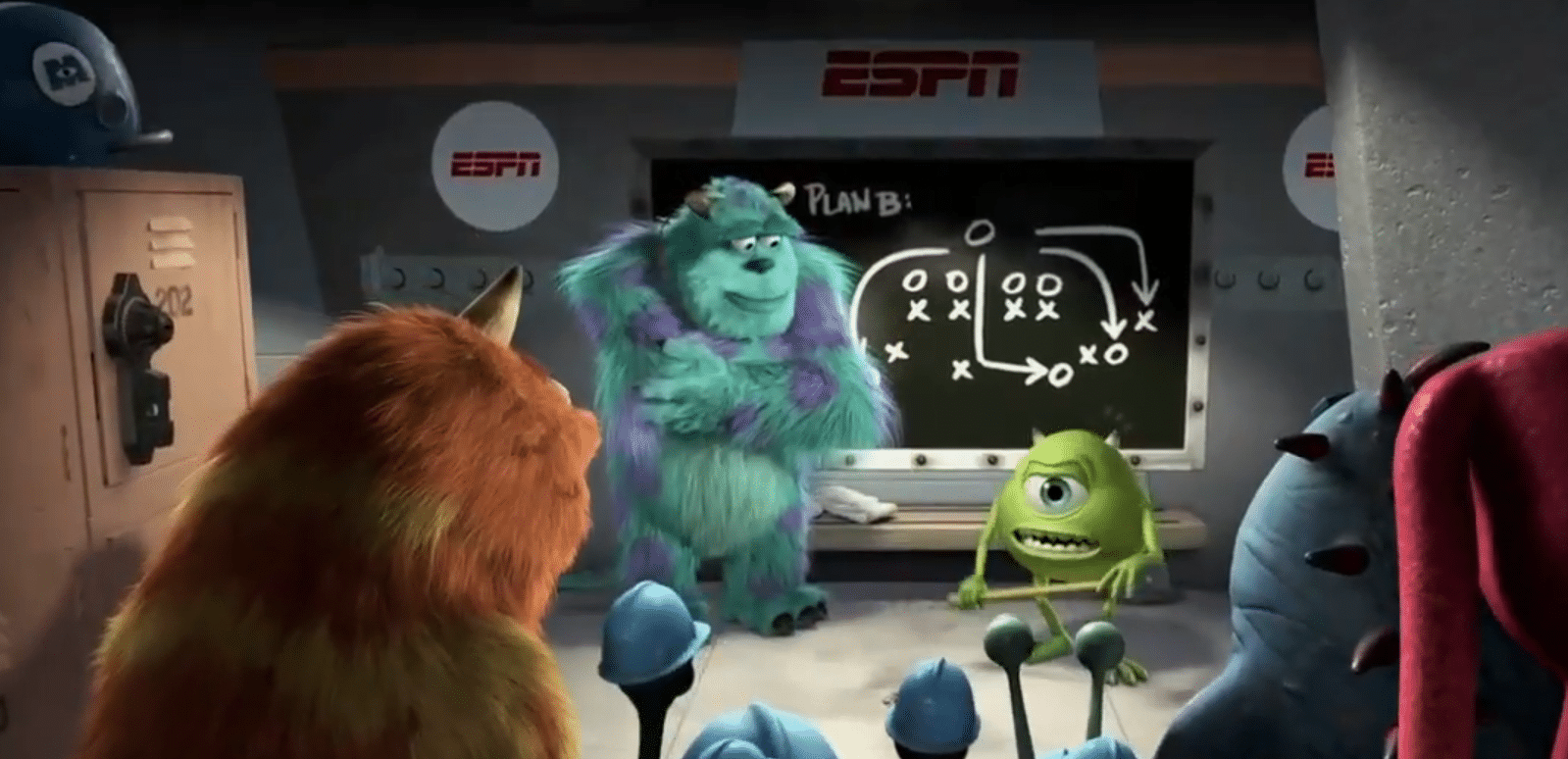 image-179 Após Toy Story e Os Simpsons, ESPN transforma jogo da NFL no mundo de Monstros S.A.