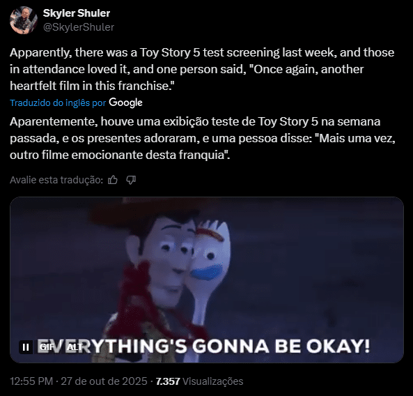 image-180 Toy Story 5 agrada em exibição teste e traz tema sobre tecnologia na infância