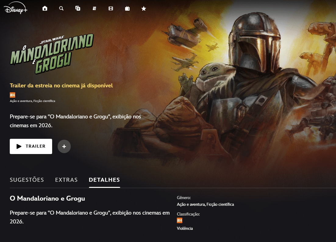 image-200 Página do filme O Mandaloriano e Grogu já aparece no Disney+, meses antes da estreia nos cinemas