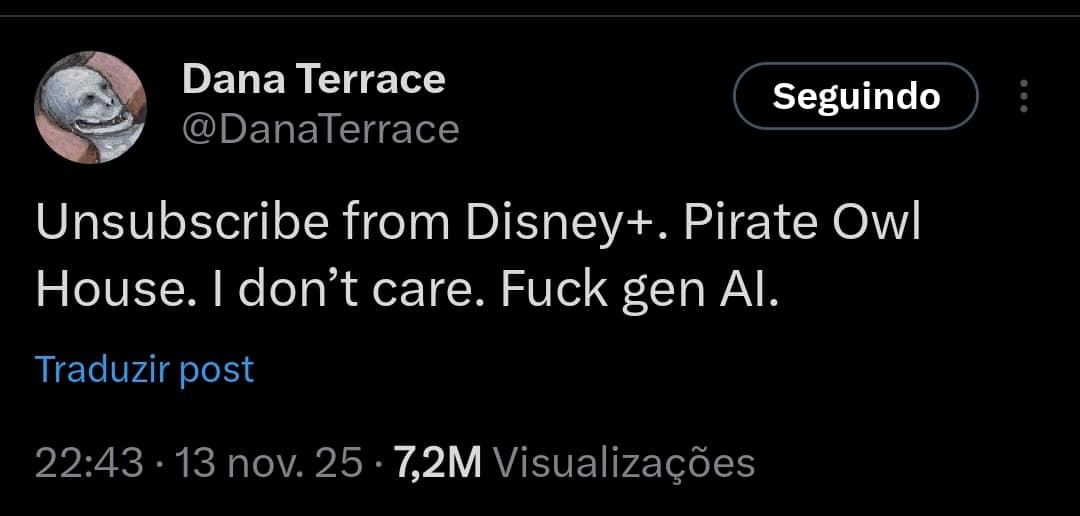 Revoltada, criadora de "A Casa Coruja" pede que fãs cancelem o Disney+ e pirateiem a série 1000133026 Revoltada, criadora de "A Casa Coruja" pede que fãs cancelem o Disney+ e pirateiem a série