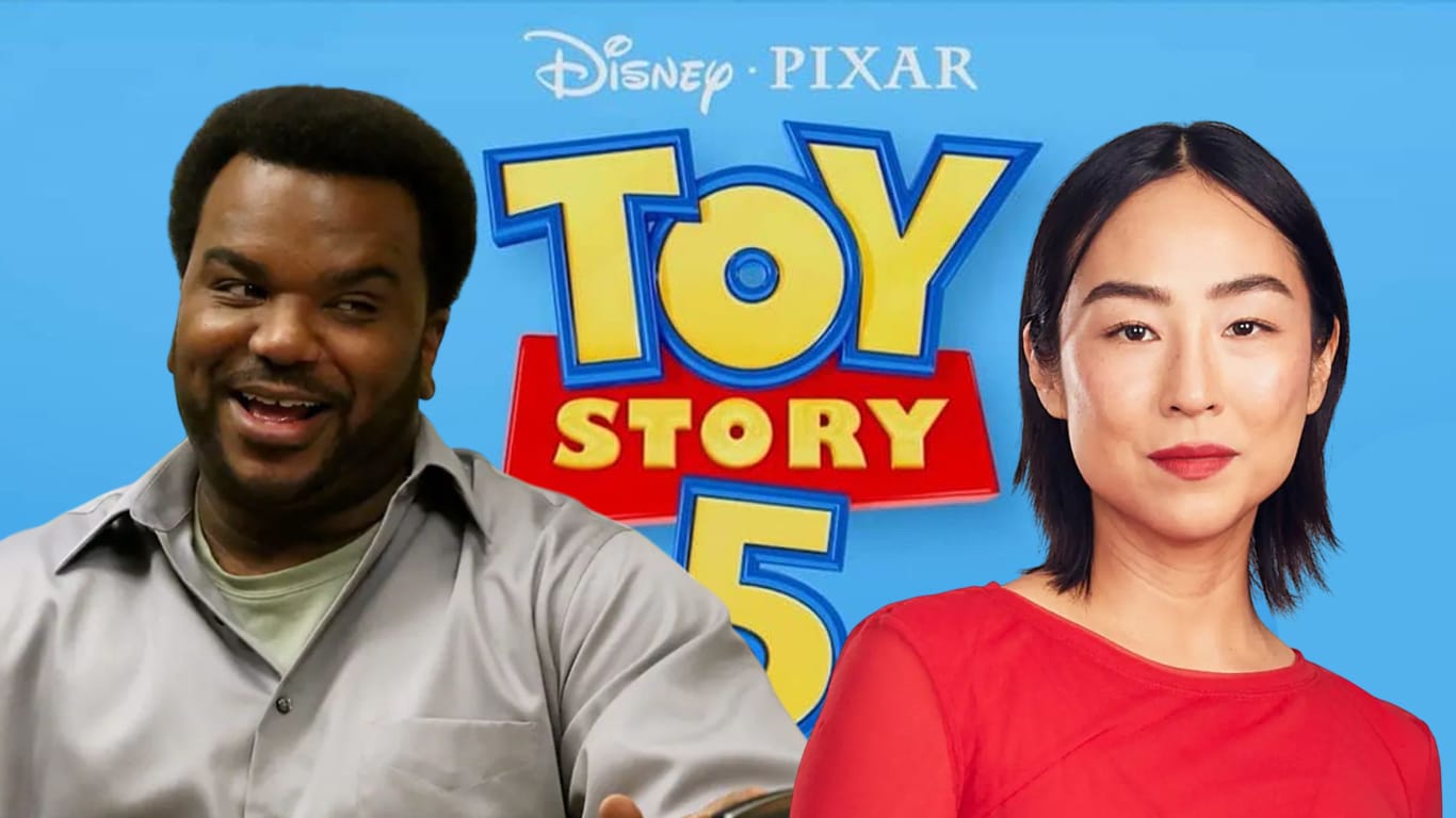 Craig-Robinson-e-Greta-Lee-Toy-Story-5 Toy Story 5 pode ter Greta Lee como vilã e Craig Robinson como novo brinquedo
