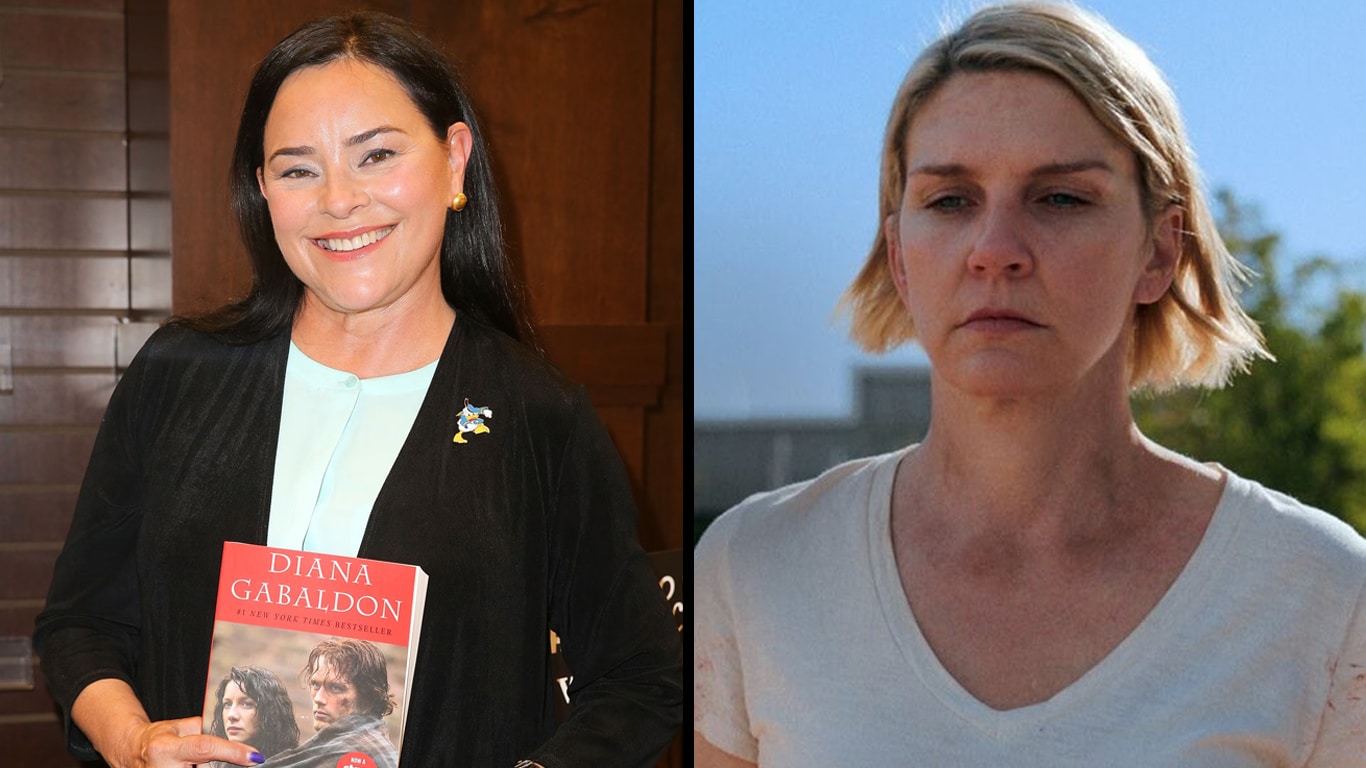 Pluribus tem um easter egg de Outlander no primeiro episódio da série de Vince Gilligan Diana-Gabaldon-e-a-personagem-Carol-de-Pluribus Pluribus tem um easter egg de Outlander no primeiro episódio da série de Vince Gilligan