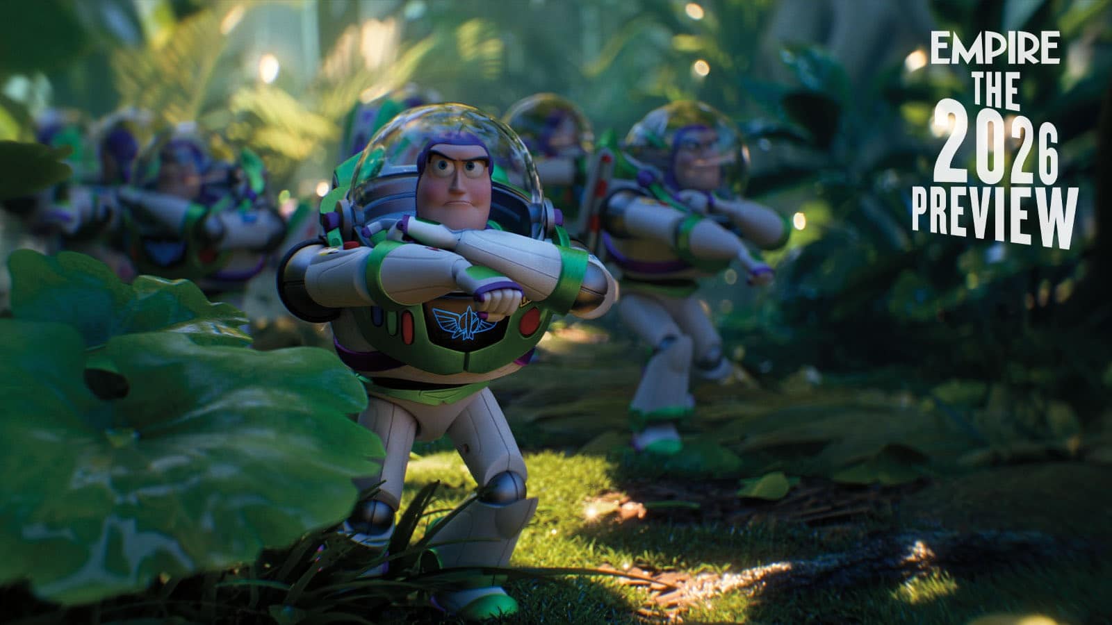 Exercito-de-Buzz-lightyear Buzz Lightyear se multiplica em nova imagem de Toy Story 5