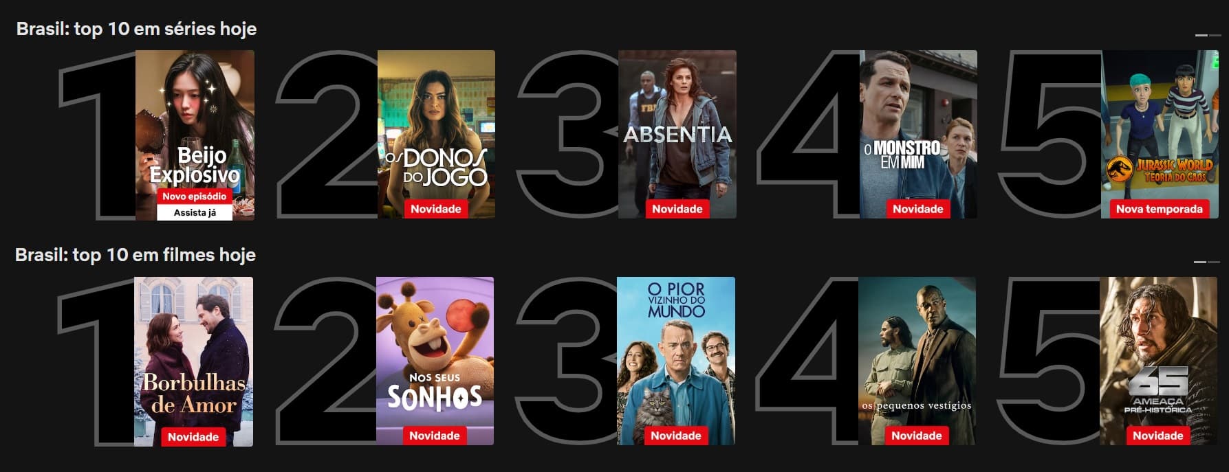 Netflix-Top-10-Series-e-Filmes Por que o Top 10 e as Tendências do Disney+ mostram listas diferentes? Saiba como funciona
