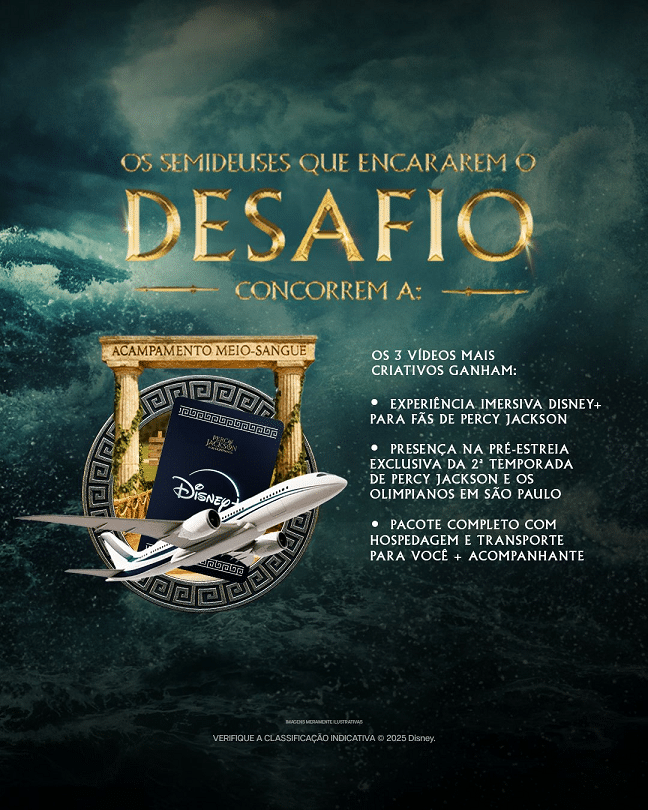 Disney lança promoção no Brasil que leva fãs de Percy Jackson para experiência exclusiva image-35 Disney lança promoção no Brasil que leva fãs de Percy Jackson para experiência exclusiva