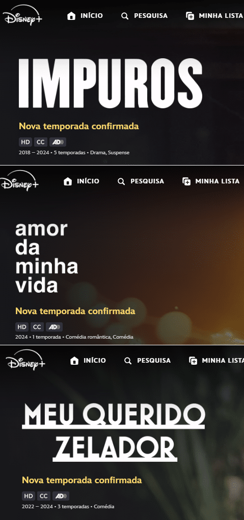 Vem aí: Novas temporadas de Impuros e Amor da Minha Vida confirmadas no Disney+ image-9 Vem aí: Novas temporadas de Impuros e Amor da Minha Vida confirmadas no Disney+