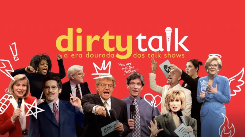 Spin-off de Phineas e Ferb e série sobre talk shows entraram de surpresa no Disney+ Dirty-Talk-A-Era-Dourada-dos-Talk-Shows Spin-off de Phineas e Ferb e série sobre talk shows entraram de surpresa no Disney+