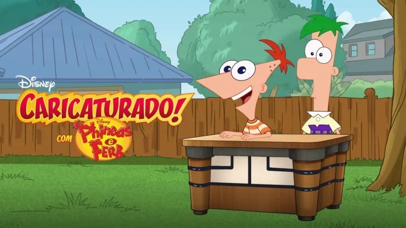 Caricaturado-com-Phineas-e-Ferb Uma Mente Excepcional, recap de O11ZE e novo Phineas e Ferb hoje no Disney+