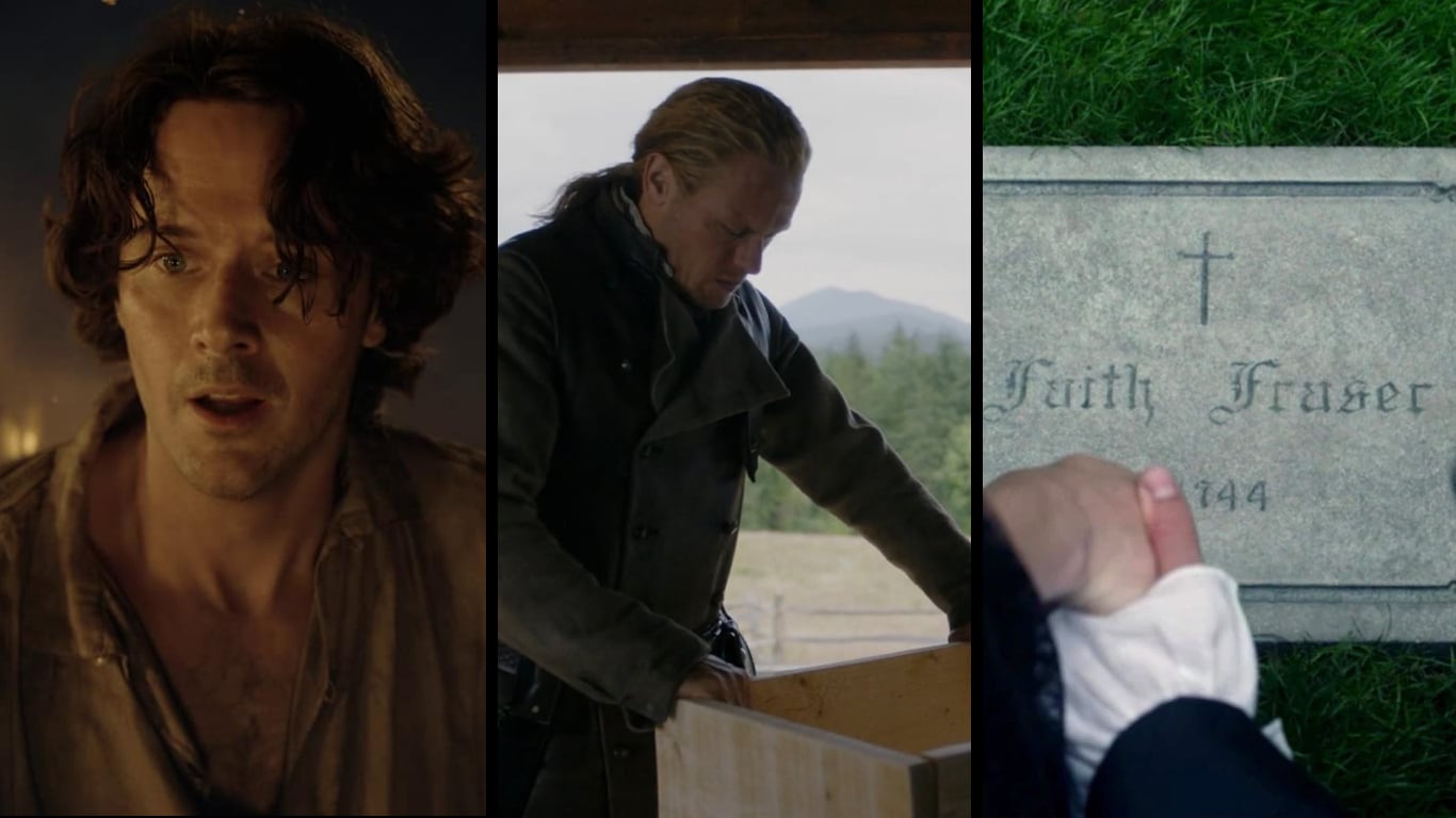 Fergus-Jamie-e-Faith-Outlander Um episódio, várias tragédias: Outlander não teve dó de ninguém em "Evidências do Invisível"