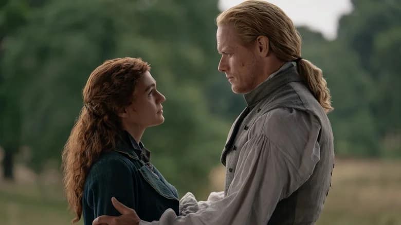 Jamie-e-Brianna-em-Outlander Do início ao fim: o que acontece em cada cena do último episódio de Outlander