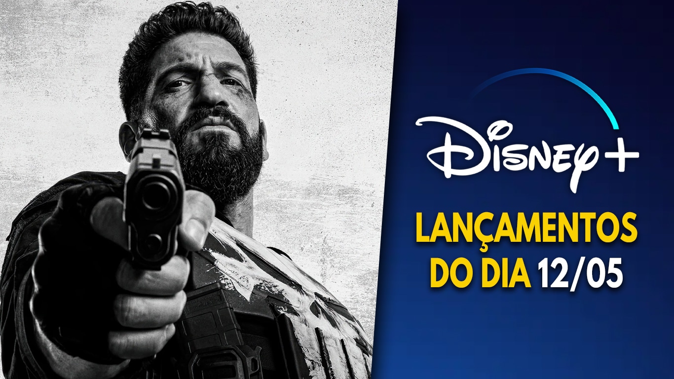 Lancamentos-Disney-Plus-do-dia-12-05-2026 Hoje no Disney+: O Justiceiro de volta às ruas e Stanley Tucci de volta à Itália