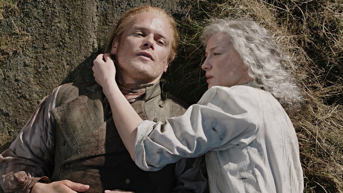 Outlander-Jamie-morto-e-Claire-de-cabelo-branco Caitríona Balfe confessa que não entendeu o final de Outlander