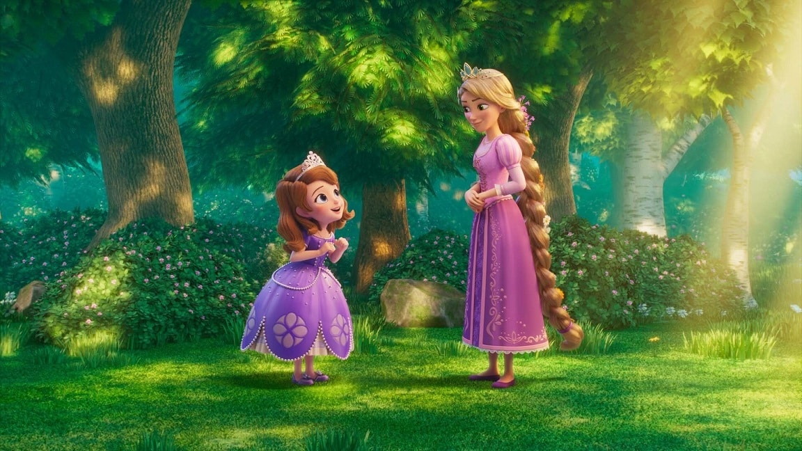 Rapunzel-e-Princesinha-Sofia Conheça 3 novos personagens que entram no mundo da Princesinha Sofia em 'Realeza Mágica'