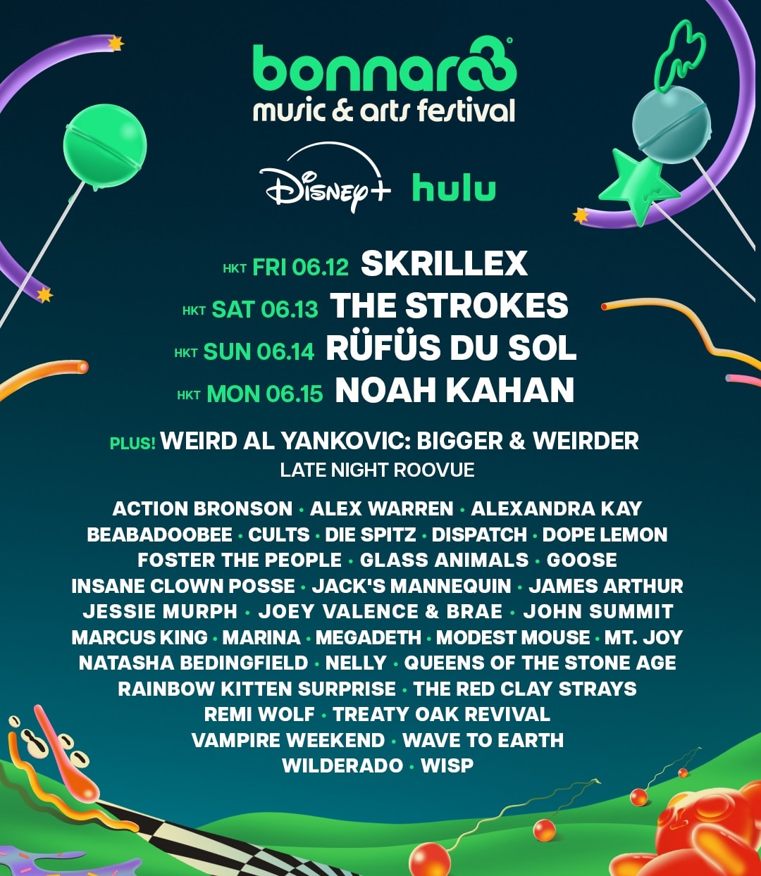 Programacao-Bonnaroo Hoje ao vivo no Disney+: Tudo da Copa do Mundo e Dia 1 do Bonnaroo Festival